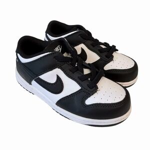 Nike Dunk Low Retro White Black Panda CW1588-100 US Preschool Kid's Size 10C NEW